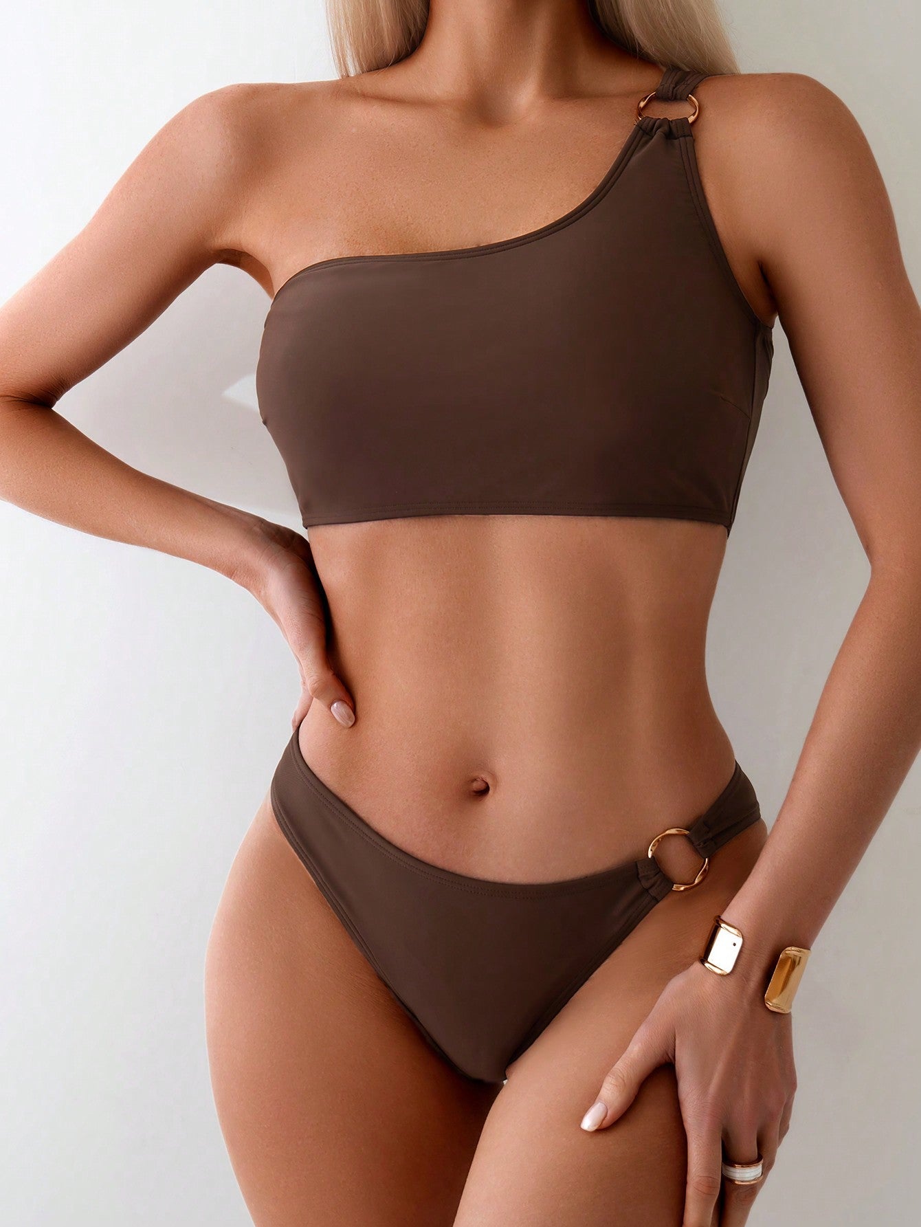 Avery | One Shoulder Bikini With Ring Detail
